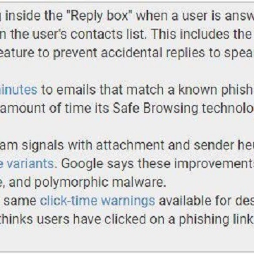 گوگل تغییراتی در سیستم امنیتی جیمیل داده که ممکنه برخی ایمیل‌ها را تا ۴ دقیقه با تاخیر مواجه کند تا بررسی بشوند