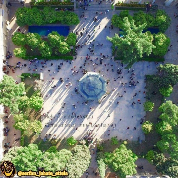 عکس هوایی از آرامگاه حافظ