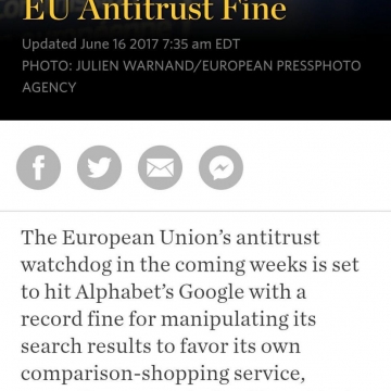 اتحادیه اروپا شرکت مادر گوگل رو به شدت جریمه کرد