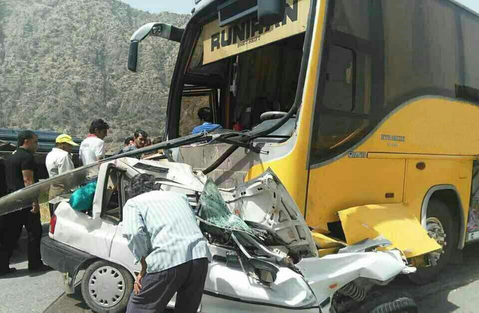 ۶ کشته در تصادف اتوبوس و پراید در جاده ریگان – ایرانشهر