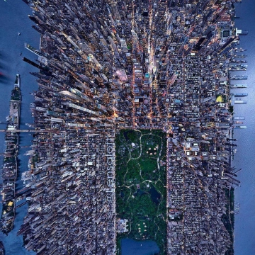 تصویر هوایی از  نیویورک