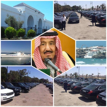 شاه سعودی و هیئت یکهزار نفری همراهش برای گذارندن تعطیلات در مغرب بیش از٨٠٠ اتاق در پنج هتل ٥ ستاره و همچنین١٧٠خودروی خصوصی اجاره کرده اند