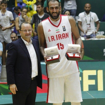 حامد حدادی کاپیتان تیم ملی بسکتبال ایران به عنوان ارزشمندترین بسکتبالیست آسیا