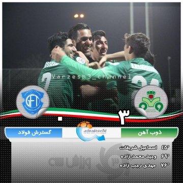 پیروزی قاطع ذوب آهن برابر گسترش فولاد در خانه