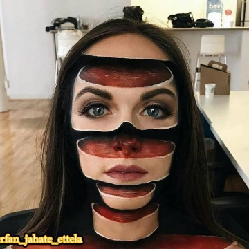 عجيبت‌ترين گريم صورت!