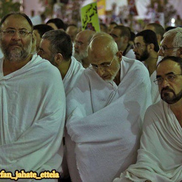 سید مصطفی میرسلیم در مراسم برائت از مشركين در صحرای عرفات