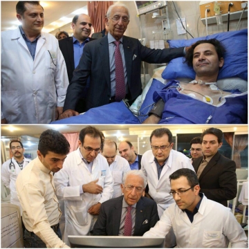 با درخواست خانواده دکتر قربانی و هماهنگی وزیر بهداشت، پرفسور سمیعی از دکتر قربانی پزشک منطقه محروم قصرقند که دچار ضایعه نخاعی شده بود، عیادت کرد
