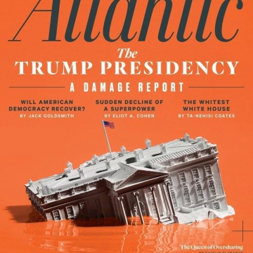 جلد نشریه آتلانتیک؛ تشبیه ریاست جمهوری ترامپ به کشتی در حال غرق