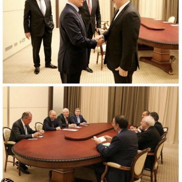 دیدار وزیر امور خارجه دقایقی قبل با پوتین