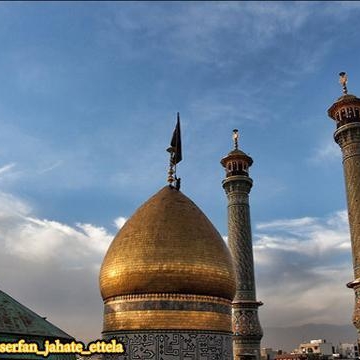 اهتزاز پرچم گنبد حرم مطهر حضرت اباعبدالله الحسین