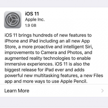 آپديت IOS 11 قابل دسترس شد