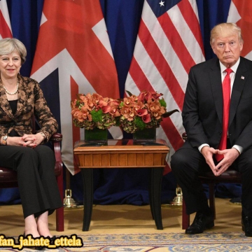 گفت‌وگوی ترامپ و “ترزا می” نخست‌وزیر انگلستان
