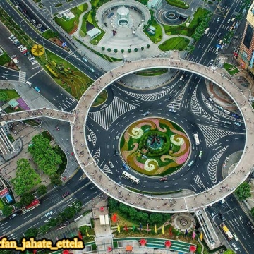 پل زیبای عابر پیاده در شانگهای چین