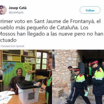 رأی بالاخره در «سنت ژائومه» کوچکترین روستای کاتالونیا (اسپانیا) به صندوق انداخته شد.