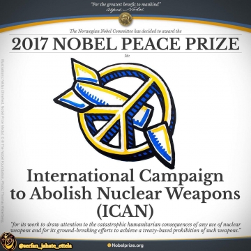 سازمان بین المللی منع گسترش سلاح هسته ای” برنده صلح نوبل ۲۰۱۷ شد