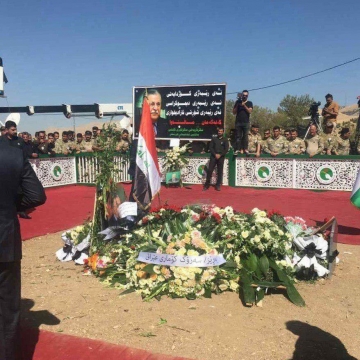 پرچم عراق بر فراز مزار جلال طالبانی به اهتزاز درآمد.