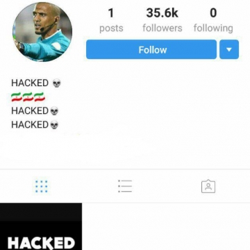 صفحه داور عمانى توسط هواداران پرسپوليس Hack شد