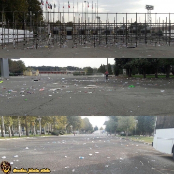 ورزشگاه آزادی چند ساعت پس از دربی ۸۵ پایتخت