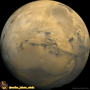 نمایی خارق‌العاده از دره «والس مارینریس» در سیاره مریخ