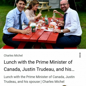 وقتی می‌گوییم مهمانی به صرف ناهار نخست‌وزیر کانادا و نخست‌وزیر بلژیک