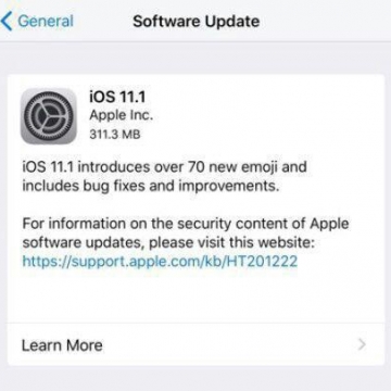 آپدیت نهایی iOS 11.1 با حجم ۳۱۱ مگابایت برای آیفون و آیپد منتشر شد