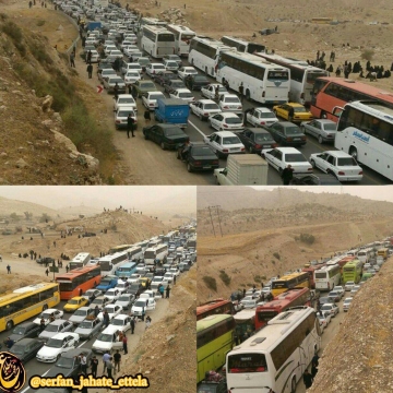 ترافیک سنگین در محور ایلام به مهران