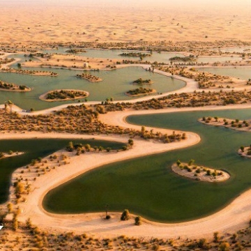 دریاچه های مصنوعی و دست ساز به نام واحه های القدره در نزدیکی شهر #دبی
