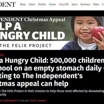 پانصد هزار کودک در سراسر انگليس هر روز گرسنه به مدرسه می‌روند.