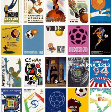 پوستر اختصاصی ۲۰ جام جهانی گذشته