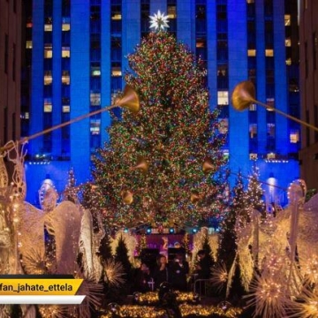 هشتاد و پنجمین سالگرد مراسم چراغانی درخت کریستمس در ساختمان راکفلر نیویورک