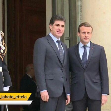 نیچروان بارزانی، در کاخ الیزه با رئیس‌جمهور فرانسه دیدار کرد