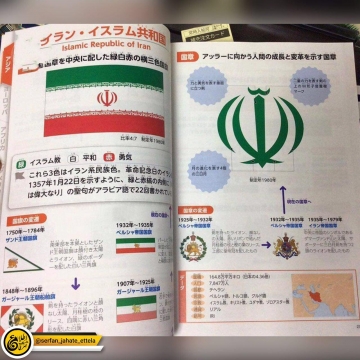 سیر تحول پرچم ایران در کتابهای درسی ژاپنی ها