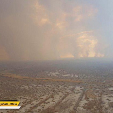 آتش سوزی تالاب میقان در جوار شهر اراک