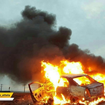 شش نفر در سانحه رانندگی جاده اهر – تبریز سوختند