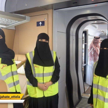 کارکنان زن در قطار جده – مکه(عربستان سعودی)