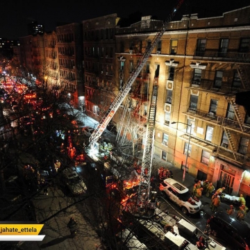 آتش سوزی در ساختمان نزدیک دانشگاه فوردهام نیویورک