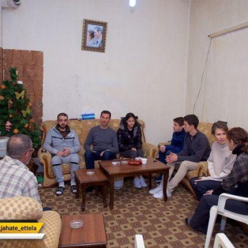 عیادت رئیس جمهور سوریه و همسر و فرزندانش از  ميشيل طنوس