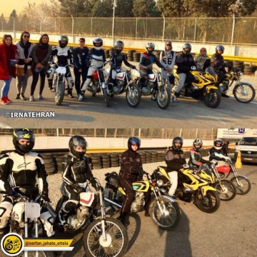 آغاز رسمی تمرینات موتور ریس زنان در پیست آزادی تهران