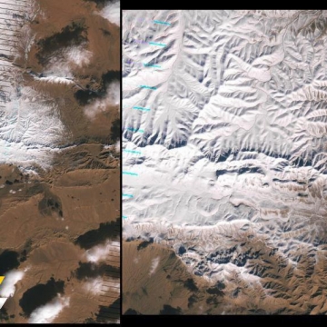 ثبت تصویر برف مناطق شمالی صحرای آفریقا