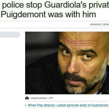 پلیس اسپانیا هواپیمای خصوصی پپ گواردیولا را متوقف کرد