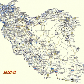 نقشه PDF کل جاده های کشور، با ذکر فواصل