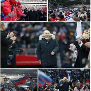 پوتین اولین کمپین انتخاباتی خود را  برگزار کرد.