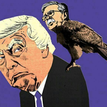 کاریکاتور اکونومیست درباره انتصاب «جان بولتون» به عنوان مشاور امنیت ملی ترامپ