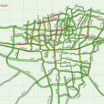 وضعیت ترافیک شهر تهران