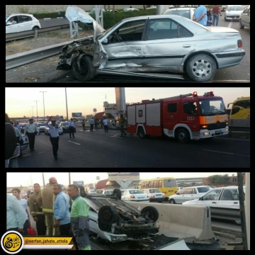 حادثه تصادف بامداد امروز در مسیر تهران – کرج