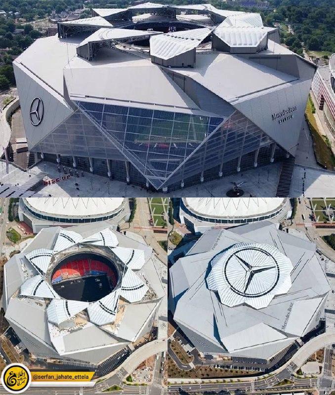 استادیوم زیبای مرسدس بنز در آتلانتا در عرض ۱۴ ماه ساخته شد.