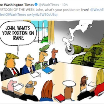 روحیه جنگ طلبی بولتون در قبال ایران سوژه کاریکاتوریست ها شد