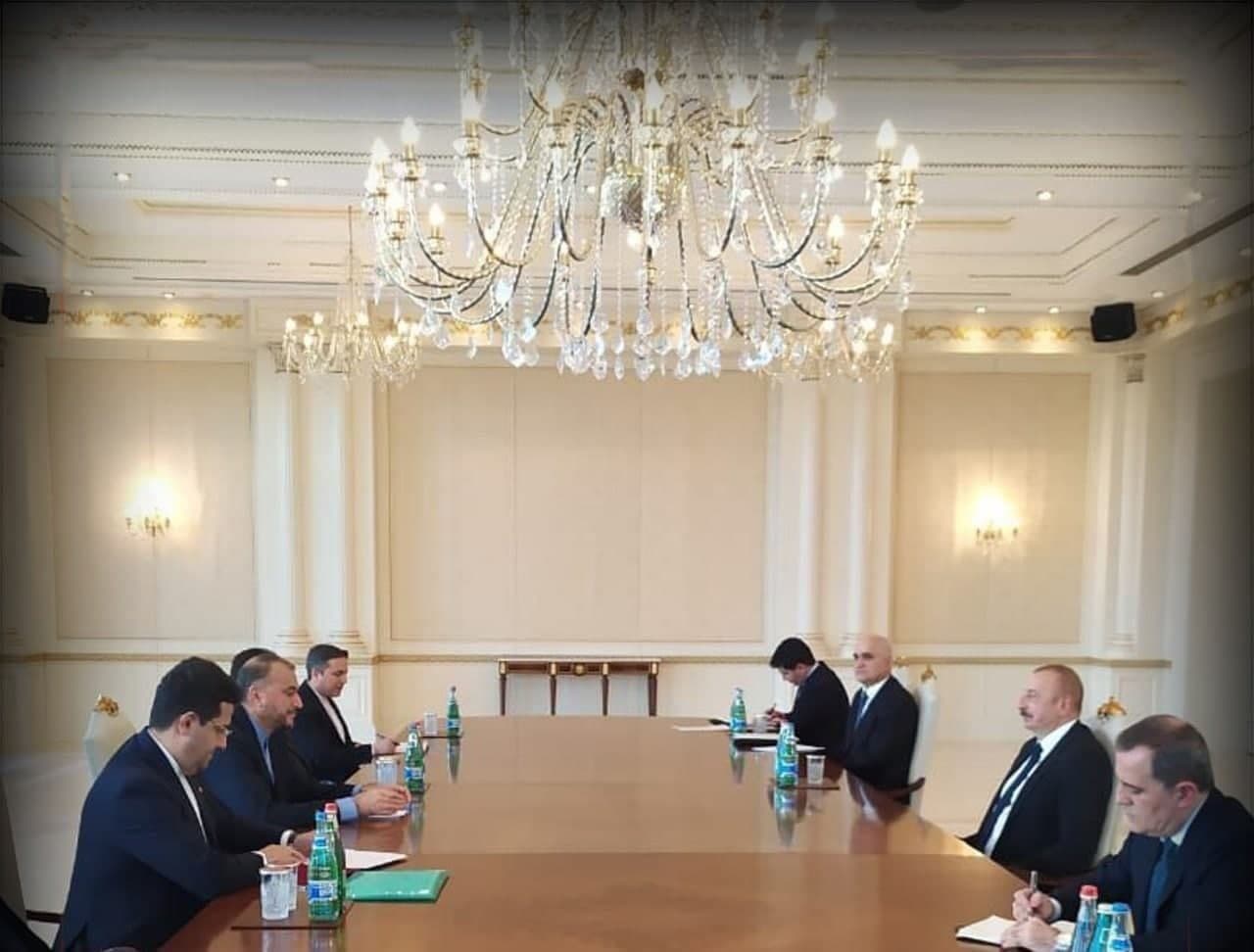 دیدار وزیر خارجه ایران با رئیس‌جمهور آذربایجان