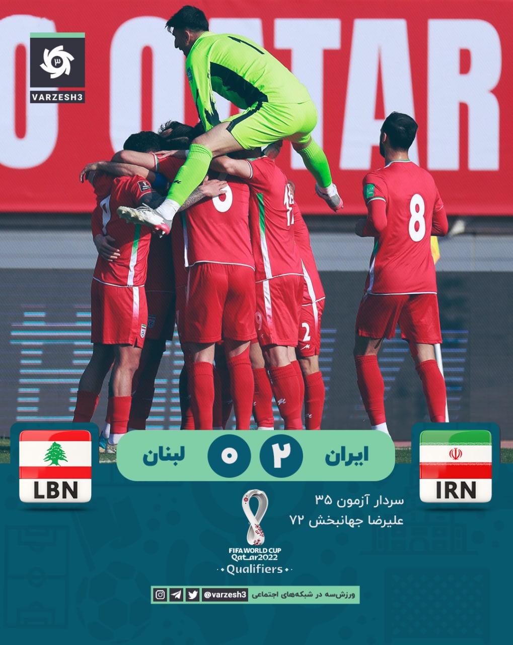 پایان شیرین تیم ملی در راه قطر و جام جهانی۲۰۲۲