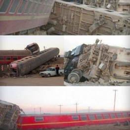 خروج قطار طبس – یزد از ریل/۱۷ کشته، ۳۰ مصدوم و ۵ مصدوم بدحال /برخورد قطار با بیل مکانیکی